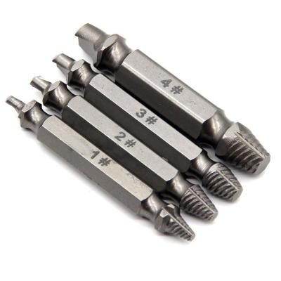 China Screw Remover Manufacturer Supply 4pcs Screw Extractor Drill Bits Damaged Guide Set Burst Damaged Outlet Bolt Stud Remover Easy Tool for sale