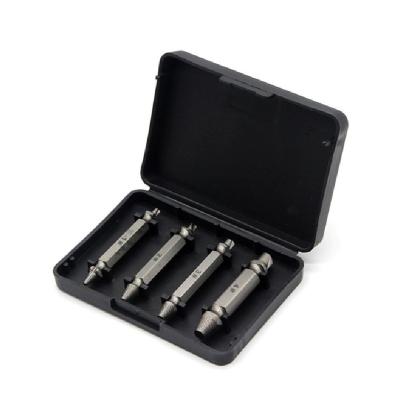 China Sale 4pcs Damaged Screw Extractor Damaged Screw Remover Set Easily Remove Stripped or Damaged Screws Double Ended Stripped Remover Tool Kits for sale