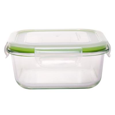 China Microwavable glass storage food container/glass food container with pp food container lid for sale