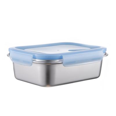 China Portable Freshness Preservation Tiffin Lunch Box Food Storage Container Stainless Steel Lunch Box With Airtight Lid for sale