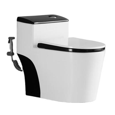 China Double-flow Factory Direct Sales Bathroom WC Washdown White Ceramic One-piece Colored Smart Toilet Bowl for sale