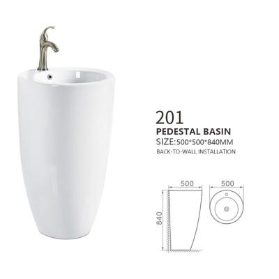 China Modern Home Decoration Pedestal Wash Basin European Standard Ceramic Basin Sale for sale