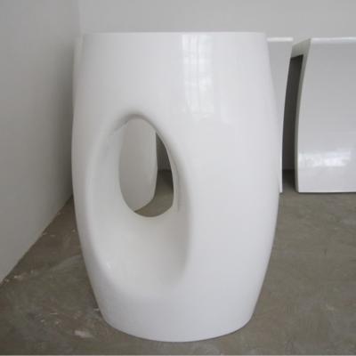 China New-Wall Pedestal Wash Basin Easy Clean Hotel One-Piece Square Wash Basin To Undertake Hotel for sale