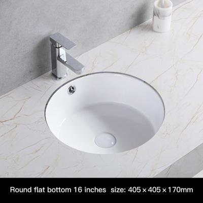 China Small Rectangular Bathroom Sink Easy Clean Used Flat Bottom Embedded Ceramics for sale