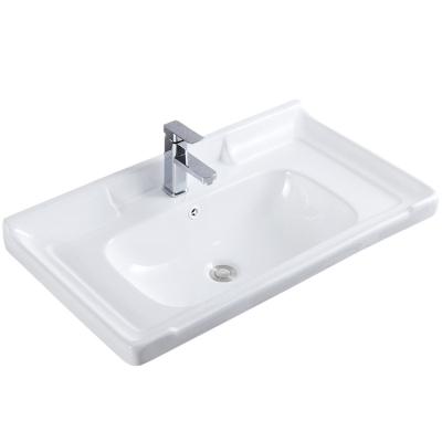 China Modern bathroom basin ceramic bathroom cabinet built-in semi-built-in hand basin for sale