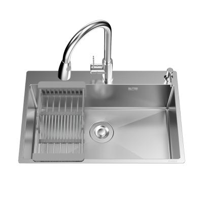 China Easy clean vegetable thick single tank sink 304 stainless steel sink factory direct wash supply for sale for sale