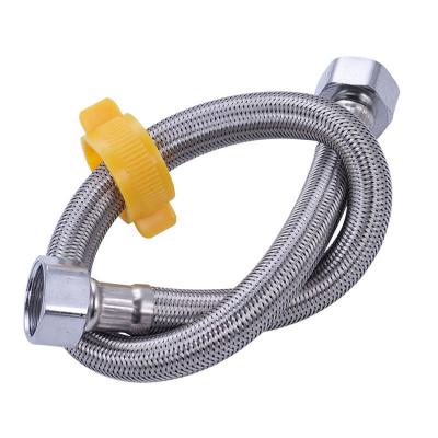 China Modern 304 Stainless Steel Braided Hose Resistant To High Pressure Cold And Heat Inlet And Outlet Hose Fittings for sale