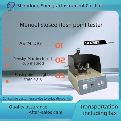 China De diesel boven 40 ℃, transformatorolie, koud geperst olie vlampunt SD261 sloot vlampuntmeter Te koop