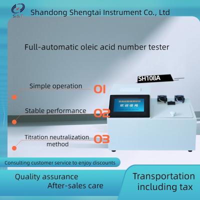 Cina Il principio di SH108A di metodo di neutralizzazione della titolazione con l'indice di acidità completamente automatico dell'olio misura 1-3 campioni con un contatore dell'olio in vendita