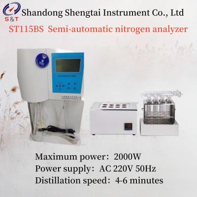 China Potência 2000W Analisador de nitrogênio semi-automático Kjeldahl AC220V 50Hz Medição 0.1-200mgN à venda