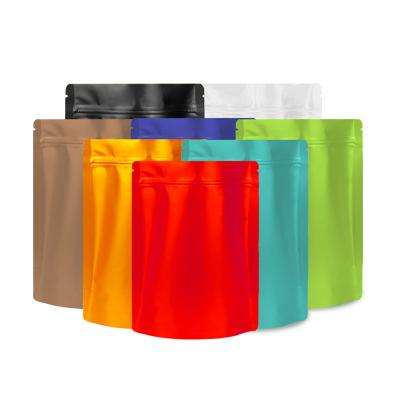 China Recyclable Mylar Storage Ziplock Matte Black Stand Up Aluminum Food Foil Zipper Zipper Lock Pouch Package Bags for sale