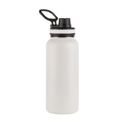 China Stocked Custom logo 1l 32oz gym sports vacuum insulated sublimation double wall stainless steel water bottle with handle for sale