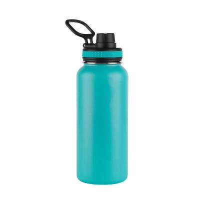 China Stocked Custom logo 1l 32oz gym sports vacuum insulated sublimation double wall stainless steel water bottle with handle for sale