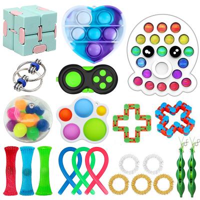 China Relaxation Toy Set Strings Marble Relief Antistress Finger Sensory Play Squeezing Toys Pack for sale