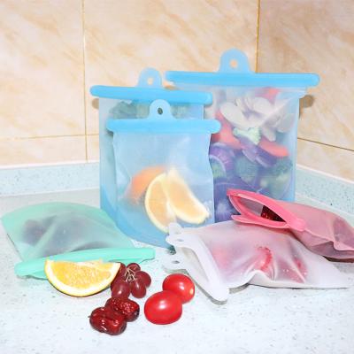 China Manufacturer Custom Logo Waterproof Foldable Reusable Silicone Sustainable Food Storage Bag for sale