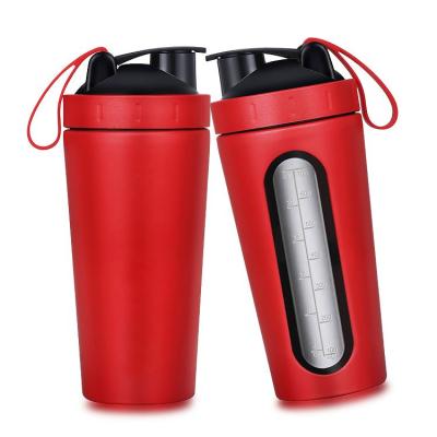 China Stainless Steel Viable Eco Friendly Isolated Protein Shaker Bottle With Visible Window for sale