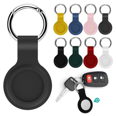 China Portable Waterproof Anti-lost Anti-lost Locator Tracker Key Chain Silicone Protective Sleeve For Apple Airtags for sale