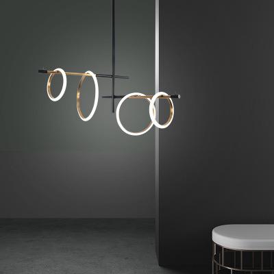 China Modern Chandelier Led Magnetic Light Designer Living Room Dining Room Postmodern Minimalist Circular Creative Chandelier for sale