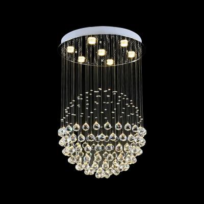 China Modern Modern Rotary Pendant Light Led Pendant Design Fixtures Crystal Ball Ceiling Lights for sale