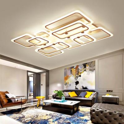 China Rectangle Shape Chandelier Modern Minimalist Led Ceiling Lamp Rectangle White Acrylic Recessed Led Light Ceiling Light for sale