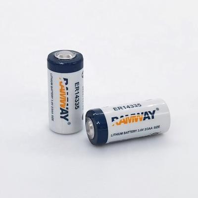 China Industrial equipment 3.6v Li-Socl2 2/3aa Primary Battery Ramway Er14335 For Industrial Control Plc Devices for sale