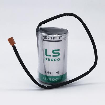 China Industrial control equipment SAFT LS33600 Original and Genuine LI-SOCL2  battery with plugs 3.6V  suitable for industrial control PLC for sale