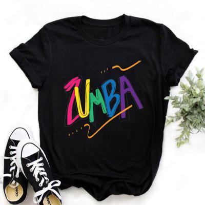 China Viable Fashion T-shirt Women Summer Round Neck Black Shorts Sheath Top Female Streetwear Sport Fitness T-shirts Custom Made for sale