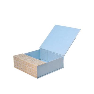 China Biodegradable Collapsible Gift Box with Magnet, Magnetic Folding Gift Packaging Box, Magnetic Gift Box Flap Closure Food Packing Box for sale