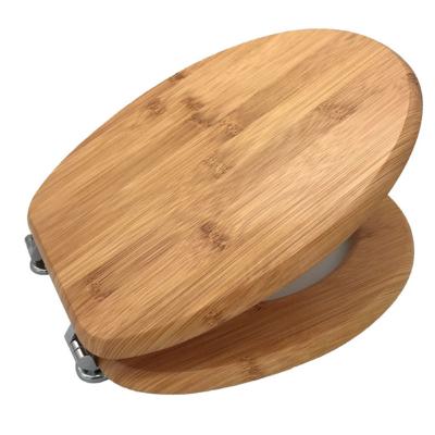 China Slow-end Toilet Seats Soft Close Bamboo Material Toilet Seat for sale