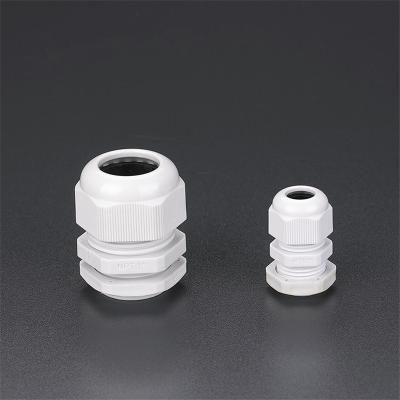 China White Saltwater Cable Gland PVC Cable Connector M25 Resistant for sale