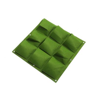 China Environmentally Friendly Recycled Polyester Fiber Vertical 9 Felt Grow Bags Plant Bag Felt Planting Bag Flower Cultivation Environmentally Friendly Material for sale