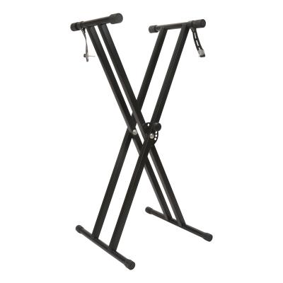 China Hot Selling Piano Keyboard Double Pipe Musical Keyboard KS-2X Keyboard Stand Size 32-96CM X Adjustable Stable Type for sale