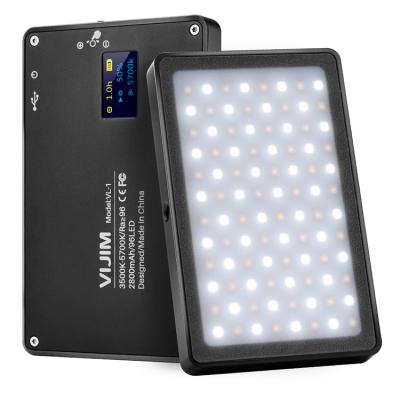 China VIJIM VL-1 Dimmable 3500K-5700K 2800mAh Battery Mini LED Camera Alloy Hot Selling Photography Video Aluminum Light for sale