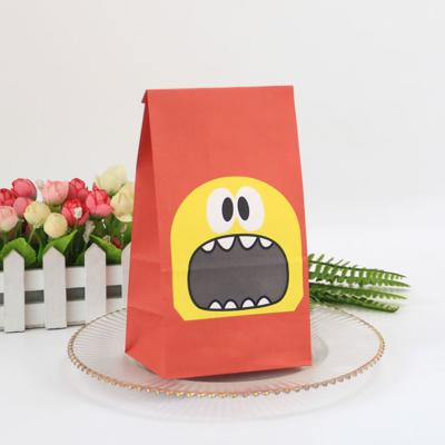 China Wholesale 70G Handmade Oil-proof Paper Bag Halloween Party Food Candy Box Wrapping Paper Packaging Bag for sale