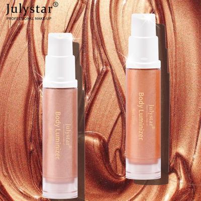 China Daily Makeup Face Body Brightening Light Cream Cosmetic High Shimmer Shiny Brighten Liquid Highlighter for sale