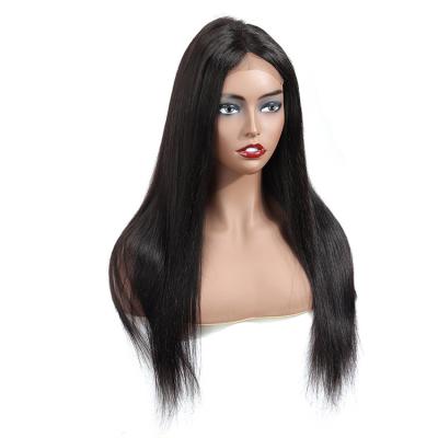 China Wholesale Price 1B Color 13*6 Remy Human Hair Lace Front Natural Straight Wigs for sale