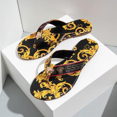 China Light Drop Shipping Printed Women Designer Slides 2022 Fashion Flip Flops Women Slippers for sale