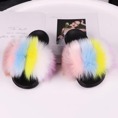 China Drop Shipping Summer Slipper Anti-slippery Trend Plus Size Fur Slipper Cute Plush Sandal Women's Slipper for sale