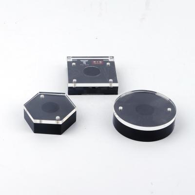 China High Quality Eco-friendly Mini Small Plastic Material Custom Black Acrylic Jewelry Box for sale