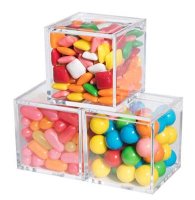 China Custom Perspex Acrylic Bubble Gum Eco - Friendly Material / Candy Display Box for sale