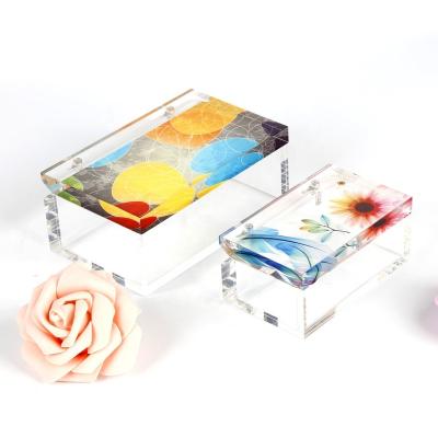 China China home manufacture printed clear acrylic box with lid for display for sale