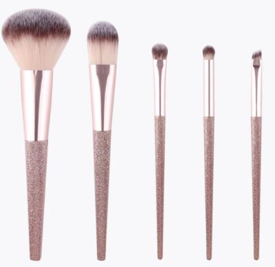 China Synthetic Smudge Brush Makeup Brush Set Private Label Makeup Brush Pink Drill Plastic Cosmetic Brushes for sale