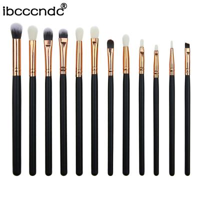 China Angular Blush Professional 12pcs Pink Black Makeup Brush With Cosmetic Case Private Label Set Acceptable OEM Tools Wood for sale