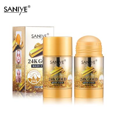 China New Arrival Moisturizer Saniye 24k Deep Clean Facial Mask Stick Mud Mask Stick Customize Logo Vegan Mask Stick for sale