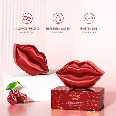 China Private Label Lip Skin Care Of BIOAQUA Hydrating Cream Cherry Collagen Sheet Lip Mask Anti Aging for sale