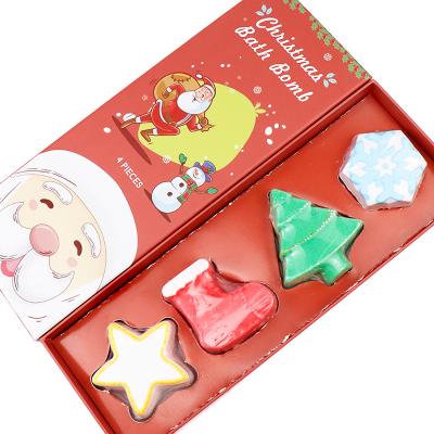 China Relaxation. Moisturize Hot Sale In Amazon OEM ODM Private Label Christmas Bath Bombs Fizzy Kids Gift Box for sale