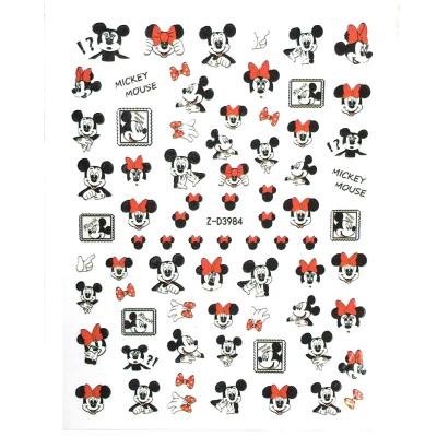 China Cute Cartoon Mickey Mouse Decals Face Sticker Animal Nails Finger Nail Decal Sticker Lovely for Girl and Women for sale