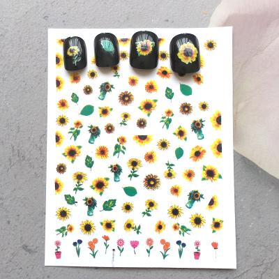 China Popular Nail Tips Flower 2021 Popular Holographic Nail Art Decoration Nail Art Decals For Girls Women for sale