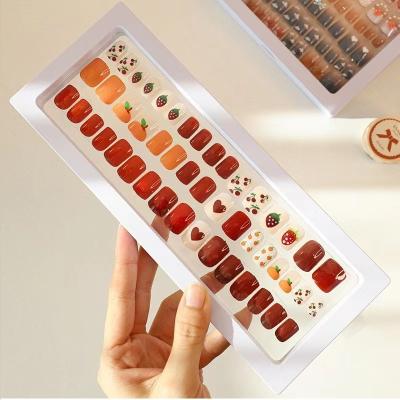 China Recycled Materials Nail Packaging Box Empty Box For Acrylic Nail Tips Nail Case Packaging With Clear Window for sale