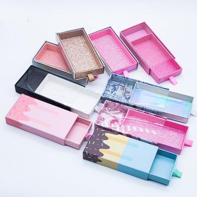 China Recycled Materials Custom False Package Box Empty Nails Box For Press On Nails Tips Acrylic Box Packaging With Clear Window for sale